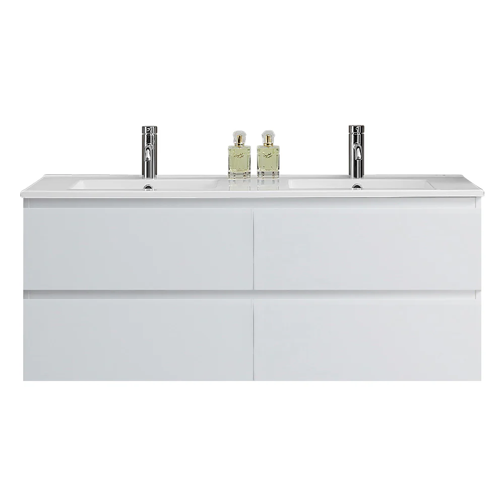 Pure Bianco II 1200 Wall Cabinet with Double Ceramic Top - Image 2