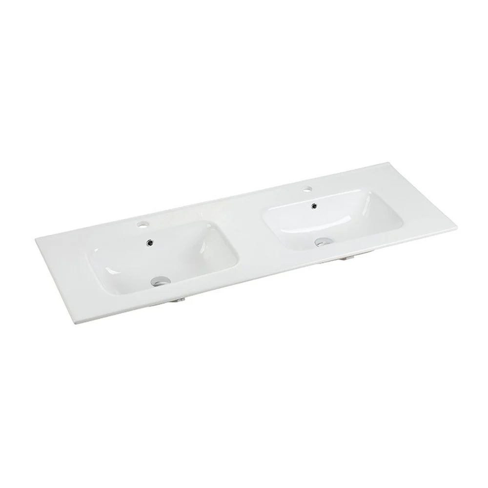 Pure Bianco II 1200 Wall Cabinet with Double Ceramic Top - Image 3