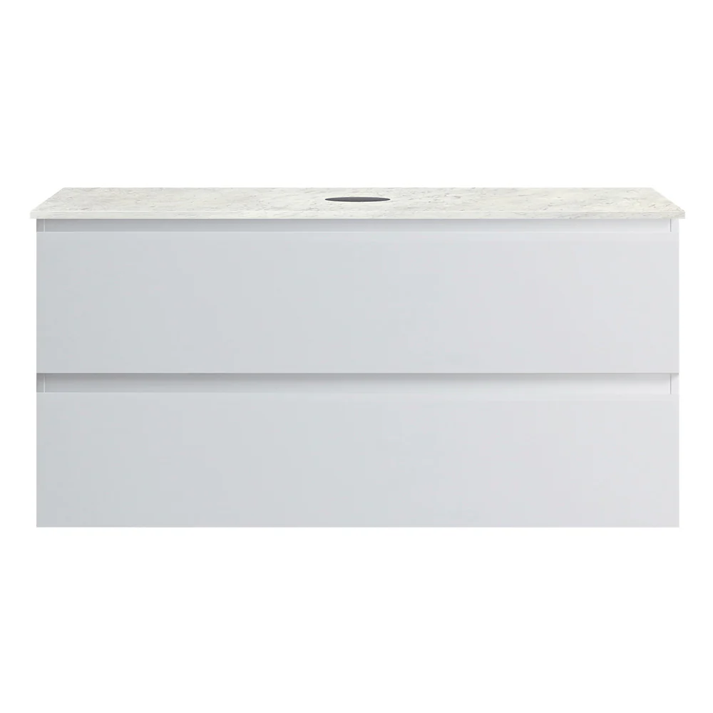 Pure Bianco + MyTop 1000 Wall Cabinet Matt White with Porcelain Top