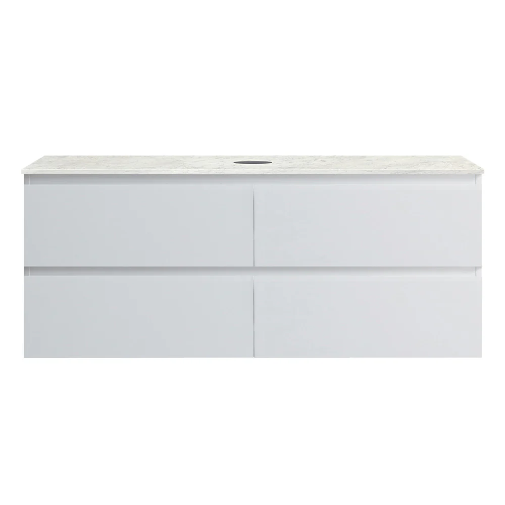 Pure Bianco + MyTop 1200 Wall Cabinet Matt White with Porcelain Top
