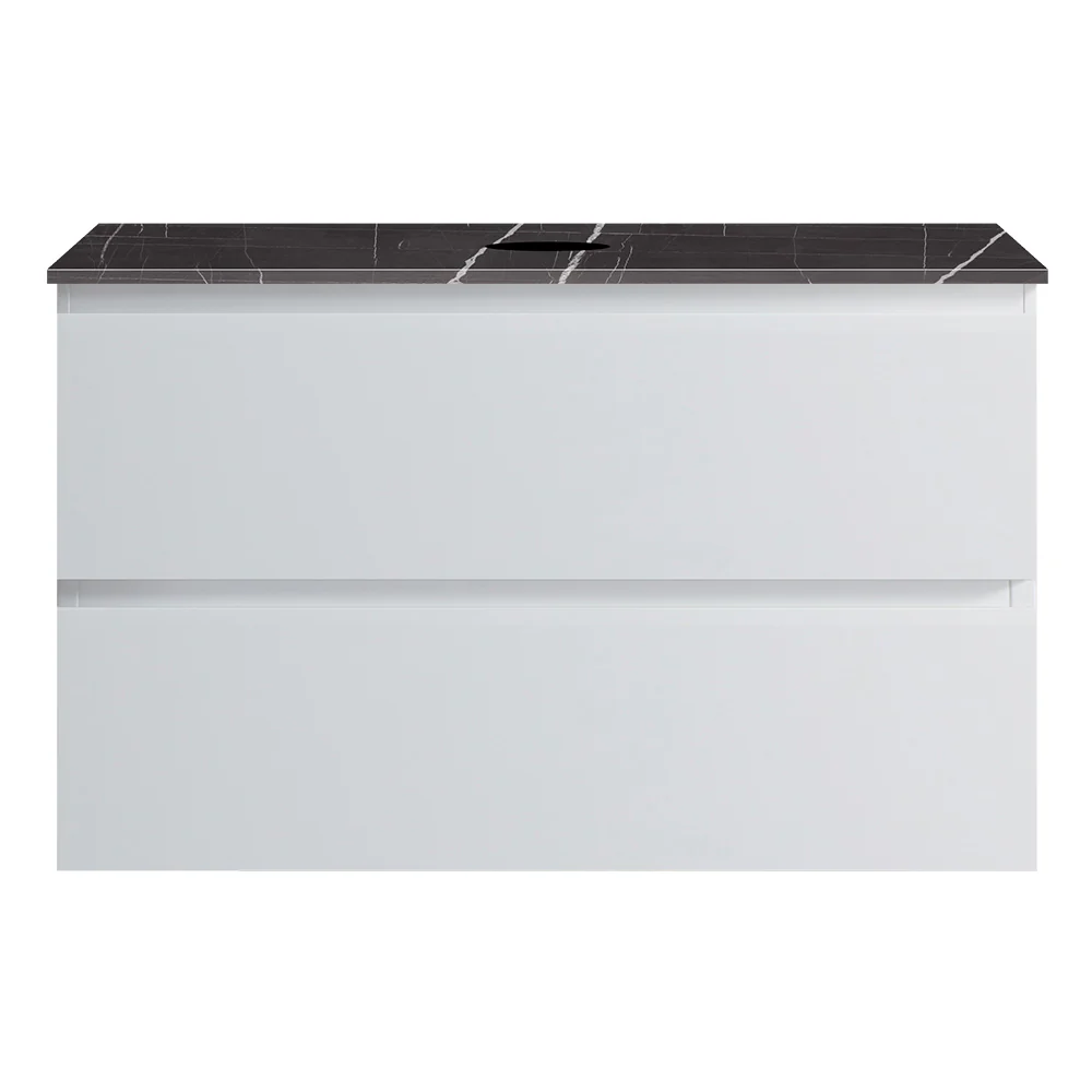 Pure Bianco + MyTop 800 Wall Cabinet Matt White with Porcelain Top - Image 5