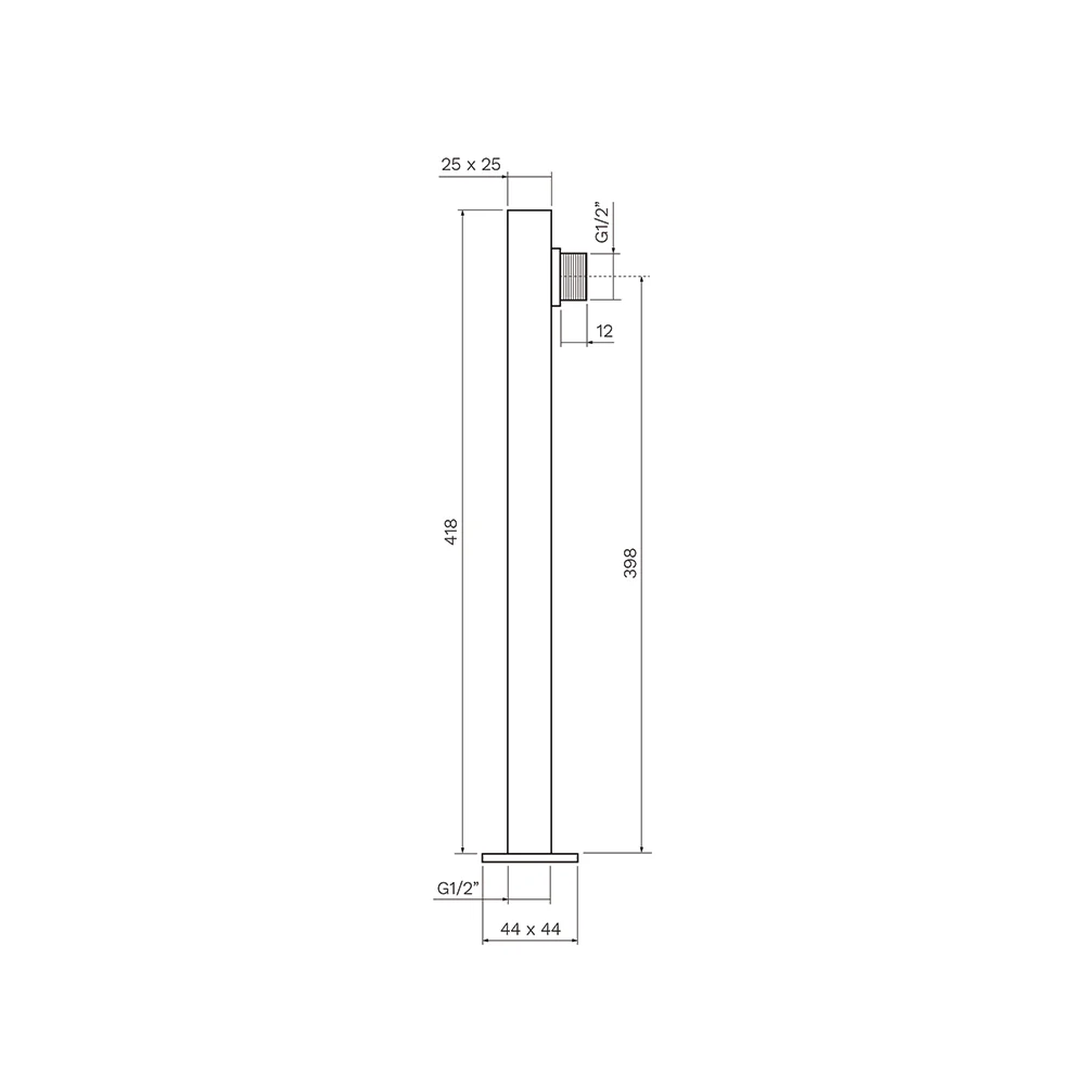 Quad Wall Shower Arm 418mm - Image 6