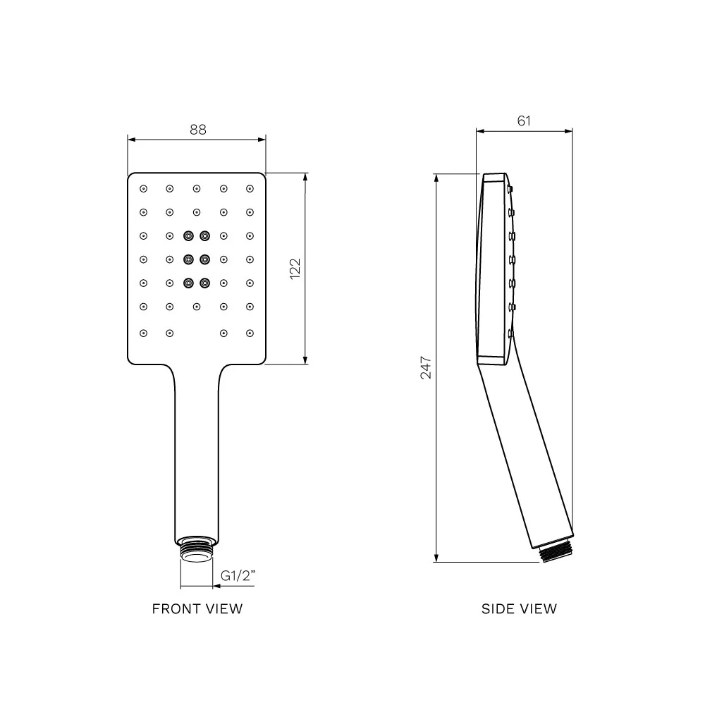 Quasar II Hand Shower (3 Function) with Hose - Image 6