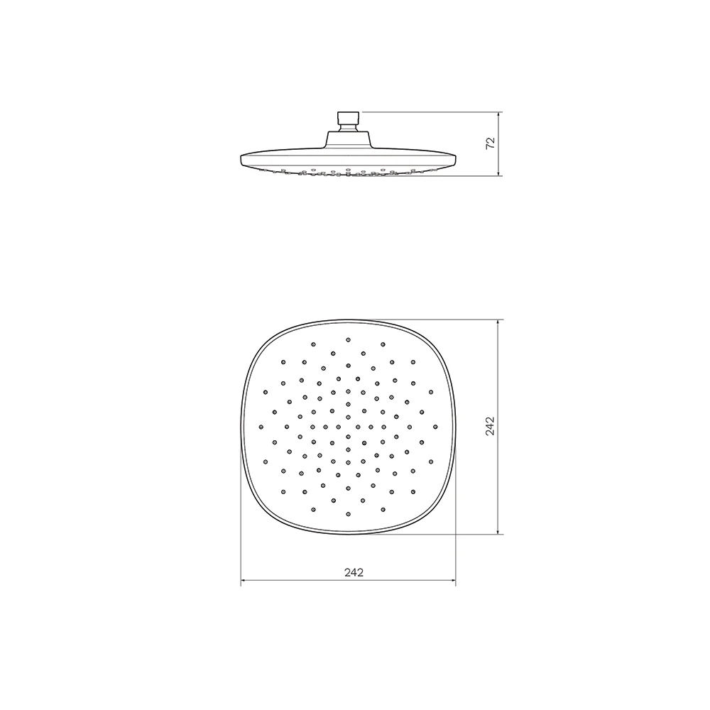 Quasar II Shower Head 240mm (ABS) - Image 6