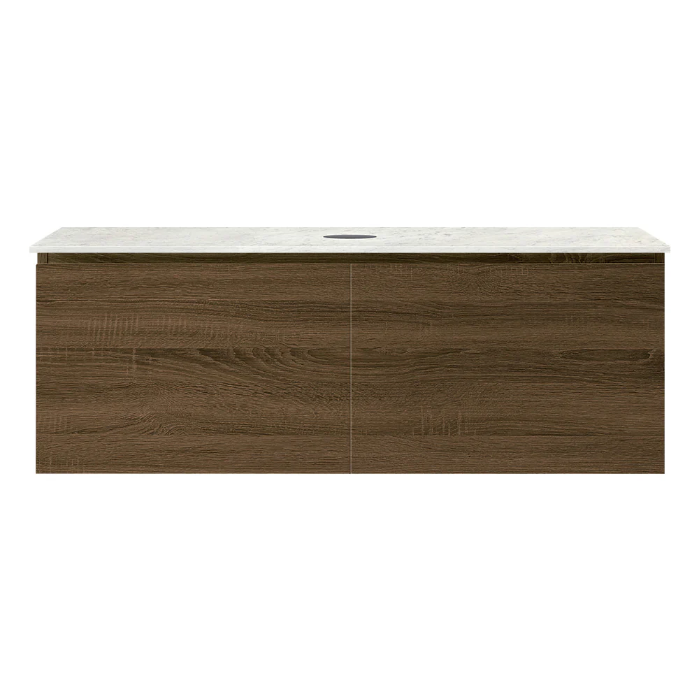Rocki + MyTop 1200 Wall Cabinet Moka with Porcelain Top