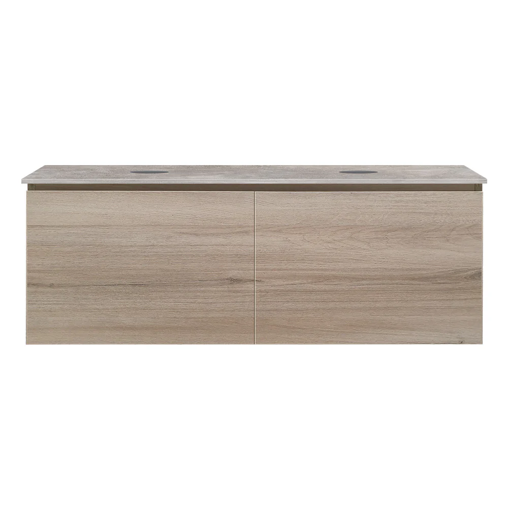 Rocki + MyTop 1200 Wall Cabinet Steel Oak with Porcelain Top Double - Image 3