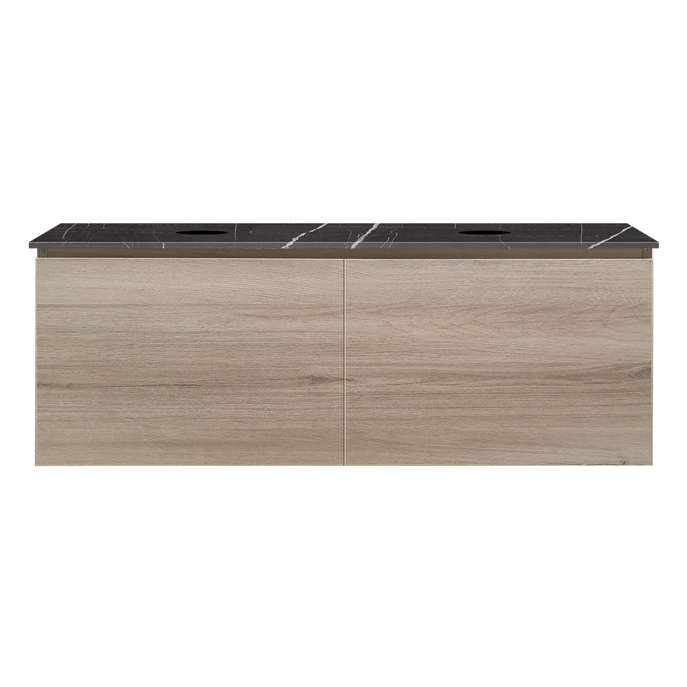 Rocki + MyTop 1200 Wall Cabinet Steel Oak with Porcelain Top Double - Image 4