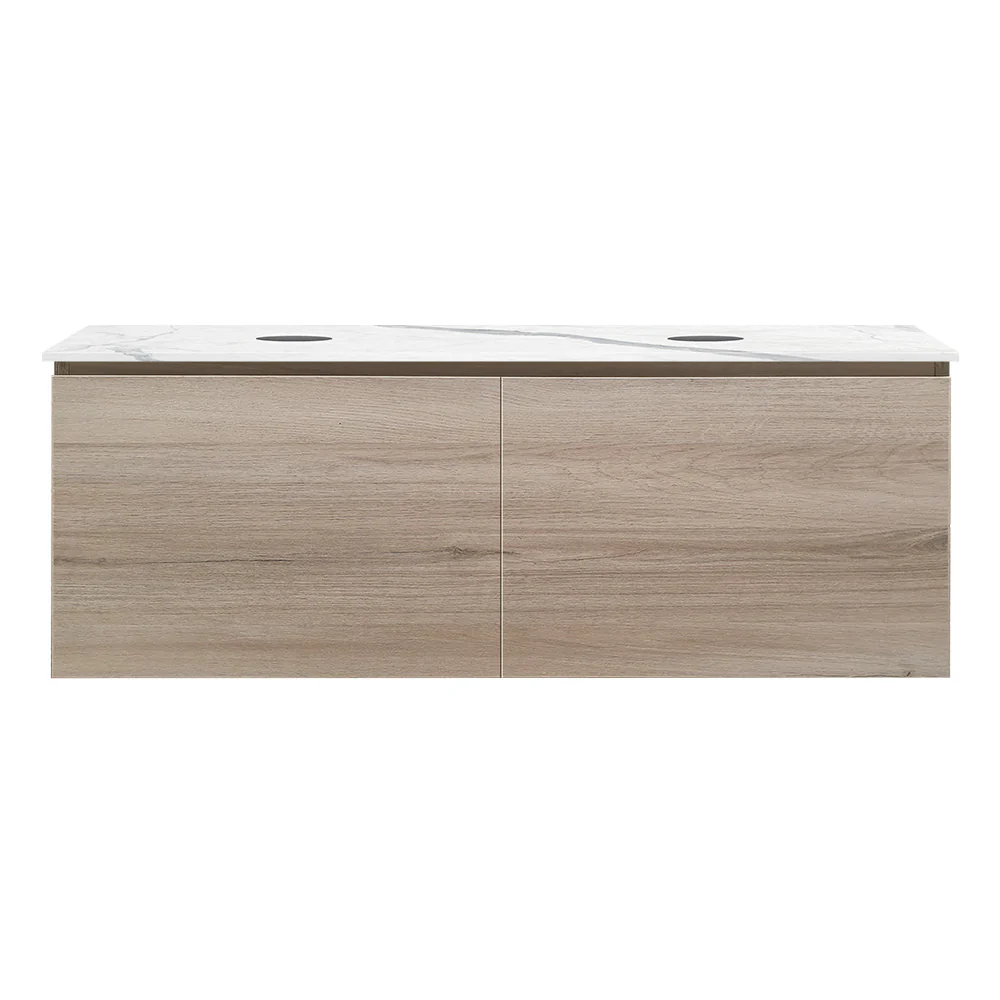 Rocki + MyTop 1200 Wall Cabinet Steel Oak with Porcelain Top Double - Image 5