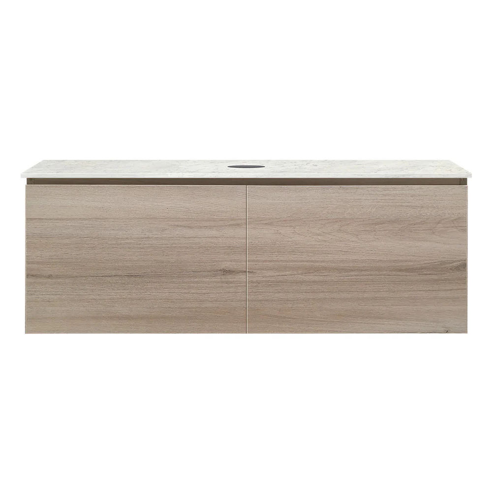Rocki + MyTop 1200 Wall Cabinet Steel Oak with Porcelain Top