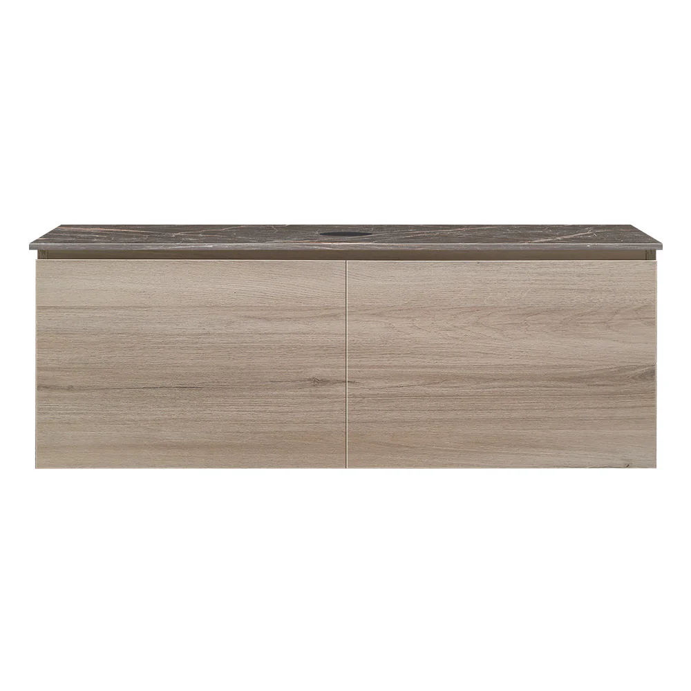 Rocki + MyTop 1200 Wall Cabinet Steel Oak with Porcelain Top - Image 2