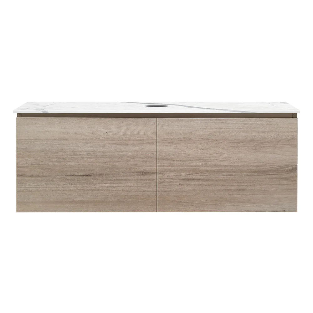 Rocki + MyTop 1200 Wall Cabinet Steel Oak with Porcelain Top - Image 5