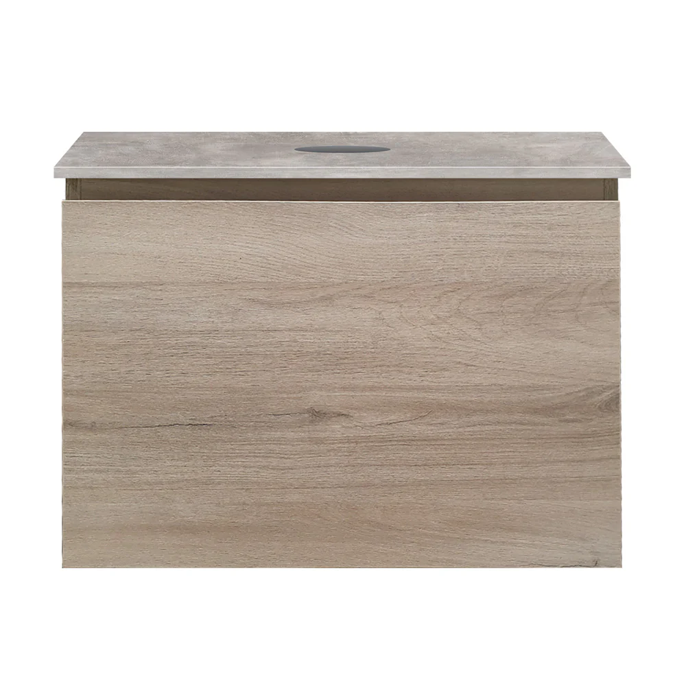 Rocki + MyTop 600 Wall Cabinet Steel Oak with Porcelain Top - Image 3