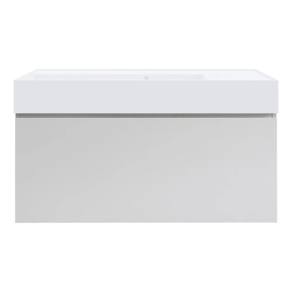 Rocki Twenty 1000 Wall Cabinet with Matt White Left Bowl Top - Image 5