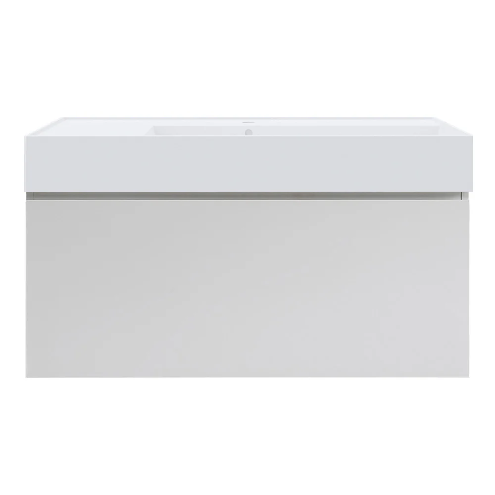 Rocki Twenty 1000 Wall Cabinet with Matt White Right Bowl Top - Image 10