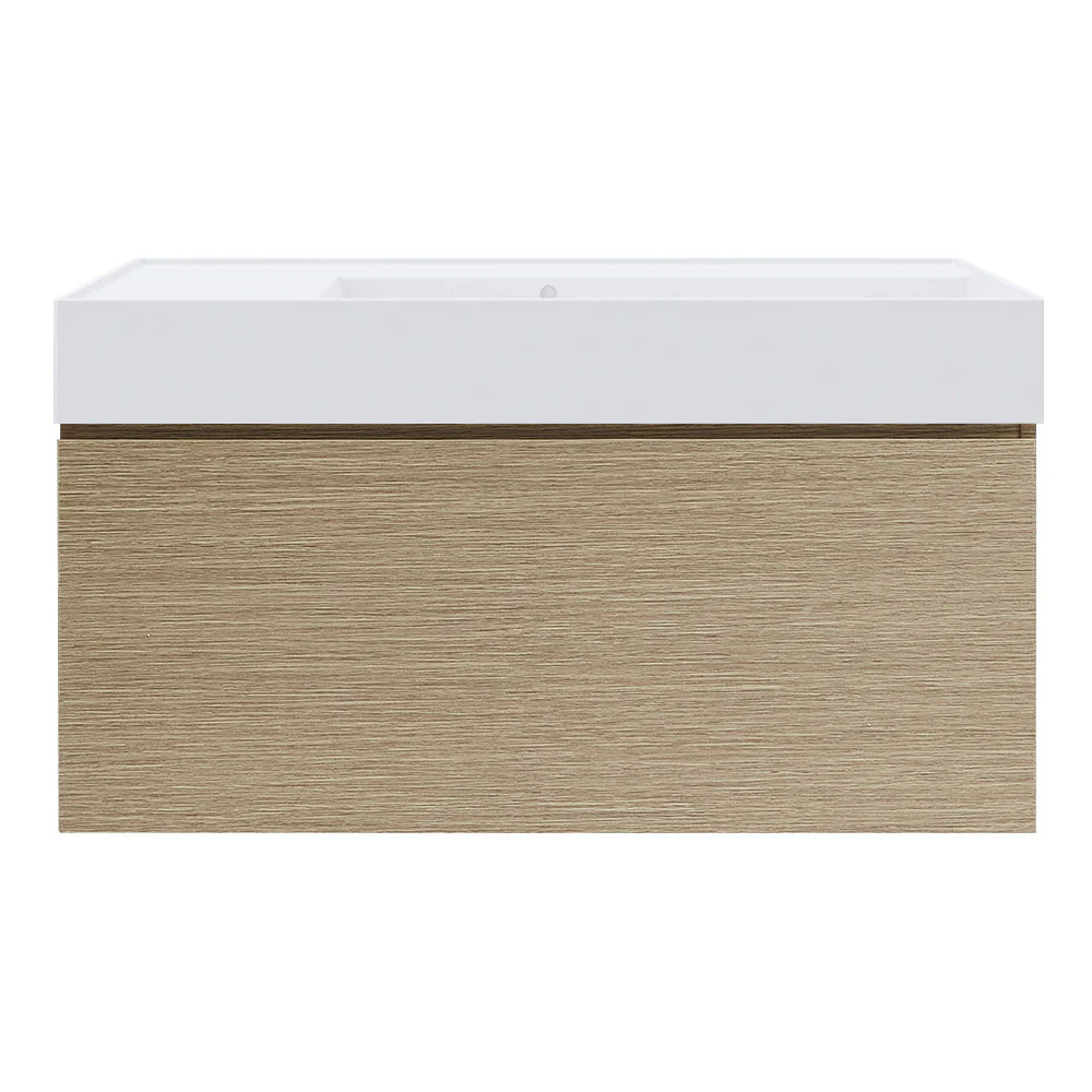 Rocki Twenty 1000 Wall Cabinet with Matt White Right Bowl Top - Image 3