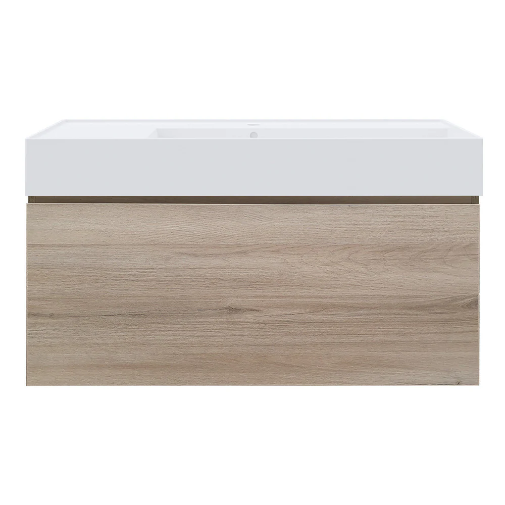 Rocki Twenty 1000 Wall Cabinet with Matt White Right Bowl Top - Image 9