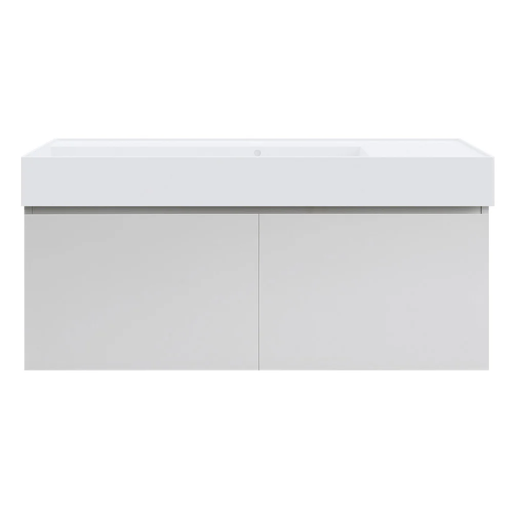 Rocki Twenty 1200 Wall Cabinet with Matt White Left Bowl Top - Image 5