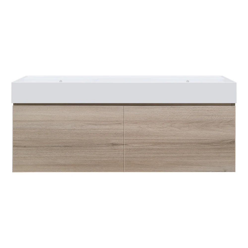 Rocki Twenty 1400 Wall Cabinet with Matt White Double Bowl Top - Image 4
