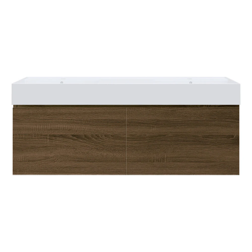Rocki Twenty 1400 Wall Cabinet with Matt White Double Bowl Top - Image 6