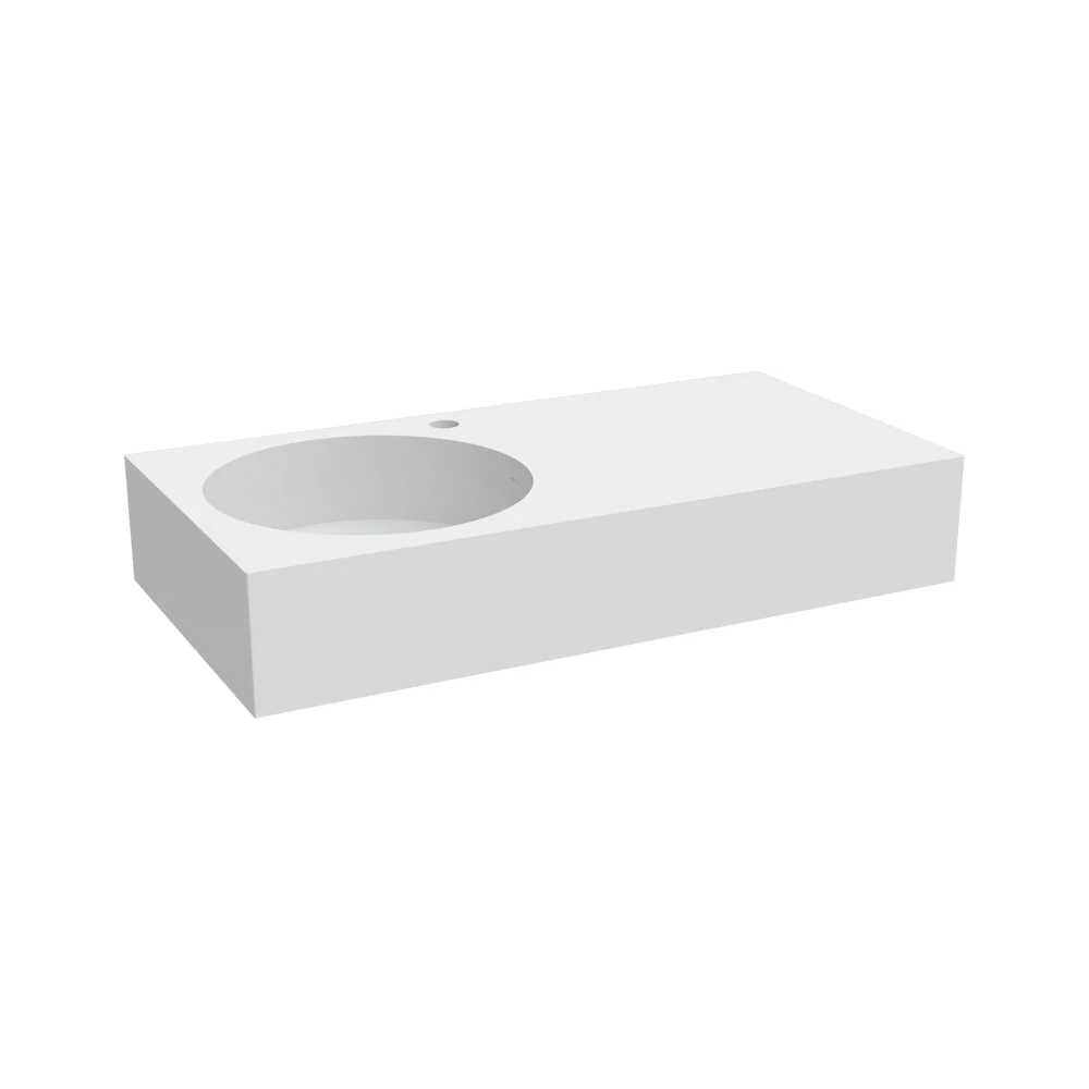 Rotondo 900 Basin Left Hand Bowl with Overflow - Image 2