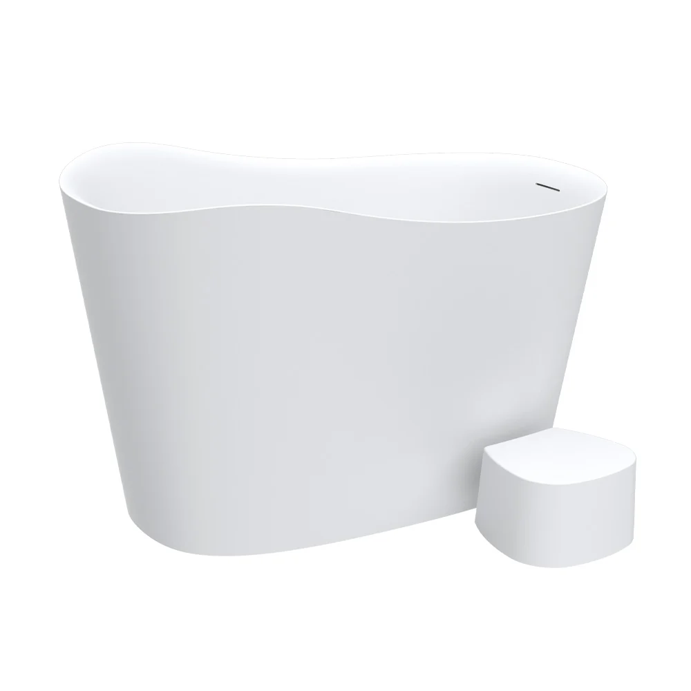 Soak Freestanding Bath with Overflow and Step - Image 2