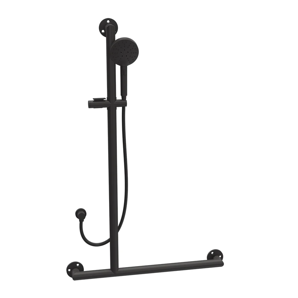 Stella Sliding Grab Rail 90⁰ Left Hand with Hand Shower - Image 2