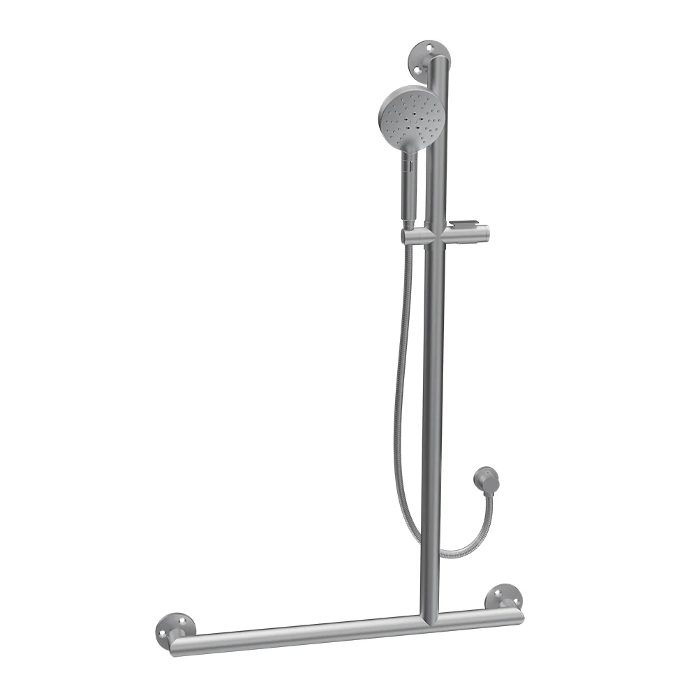 Stella Sliding Grab Rail 90⁰ Right Hand with Hand Shower