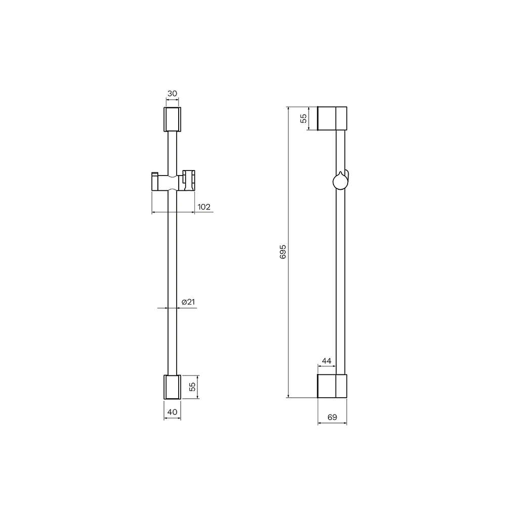 Stella Sliding Rail with Hand Shower - Image 2