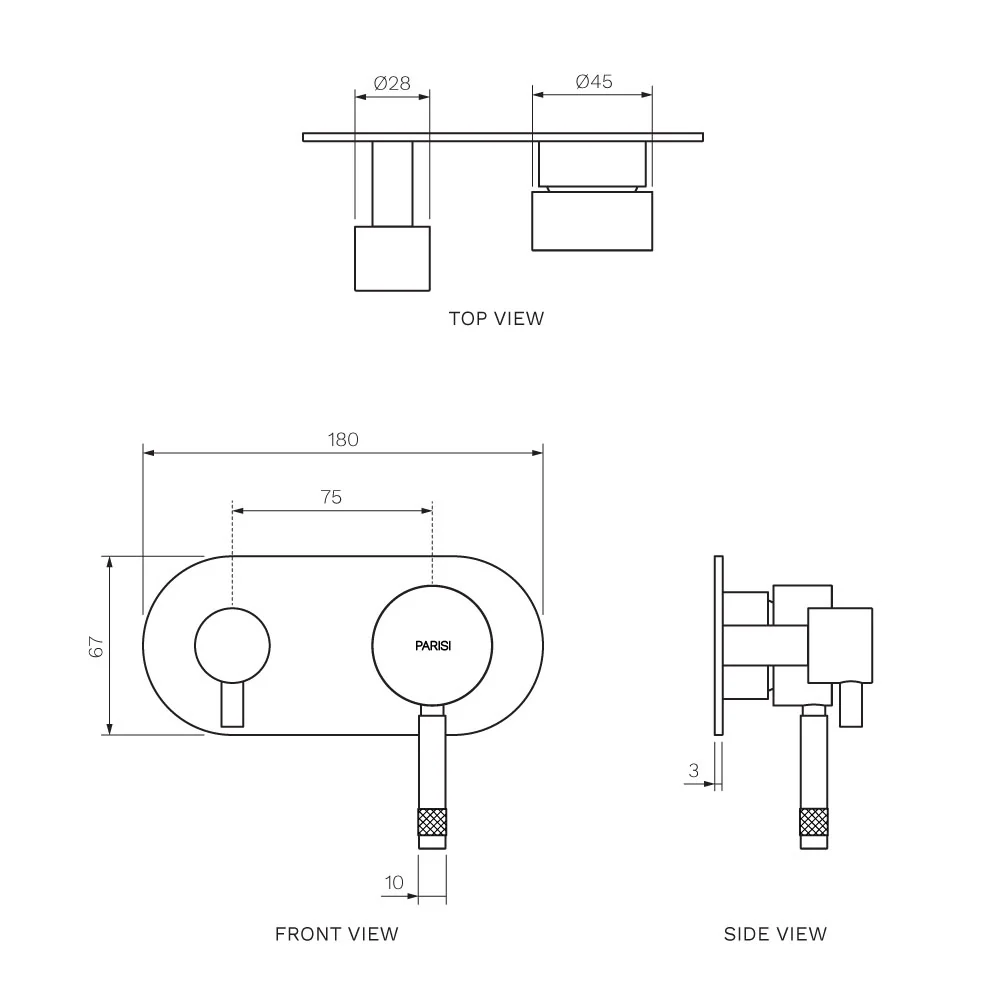 Tondo II Wall Mixer with 2-Way Diverter - Image 6