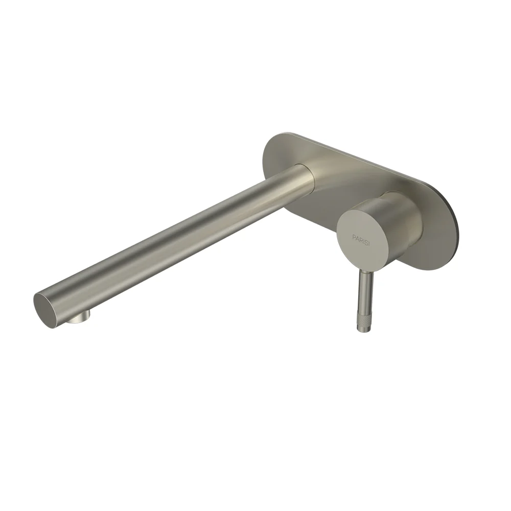 Tondo II Wall Mixer with 220mm Straight Spout on Elliptical Plate - Image 3
