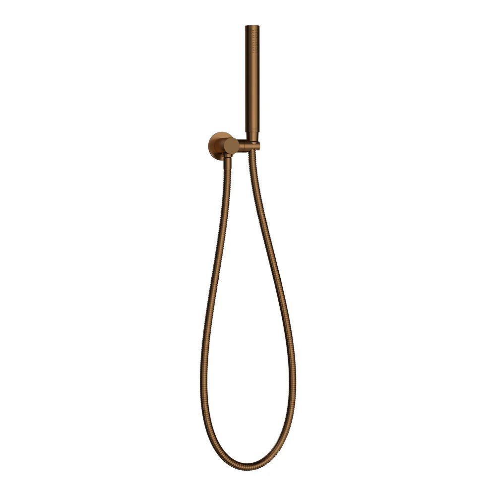 Tondo II Wall Swivel Bracket with Hand Shower (Brass) and Hose - Image 5