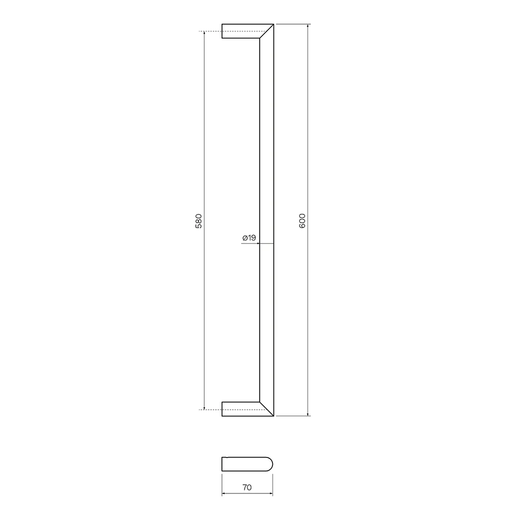 Tondo Towel Rail 600mm - Image 7