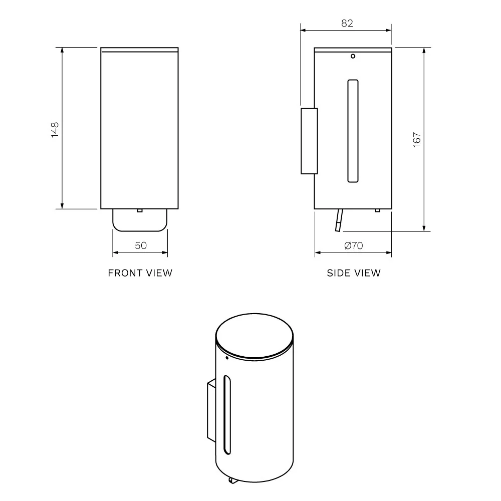 Tondo Wall Mounted Compact Shower Soap Dispenser - Image 6