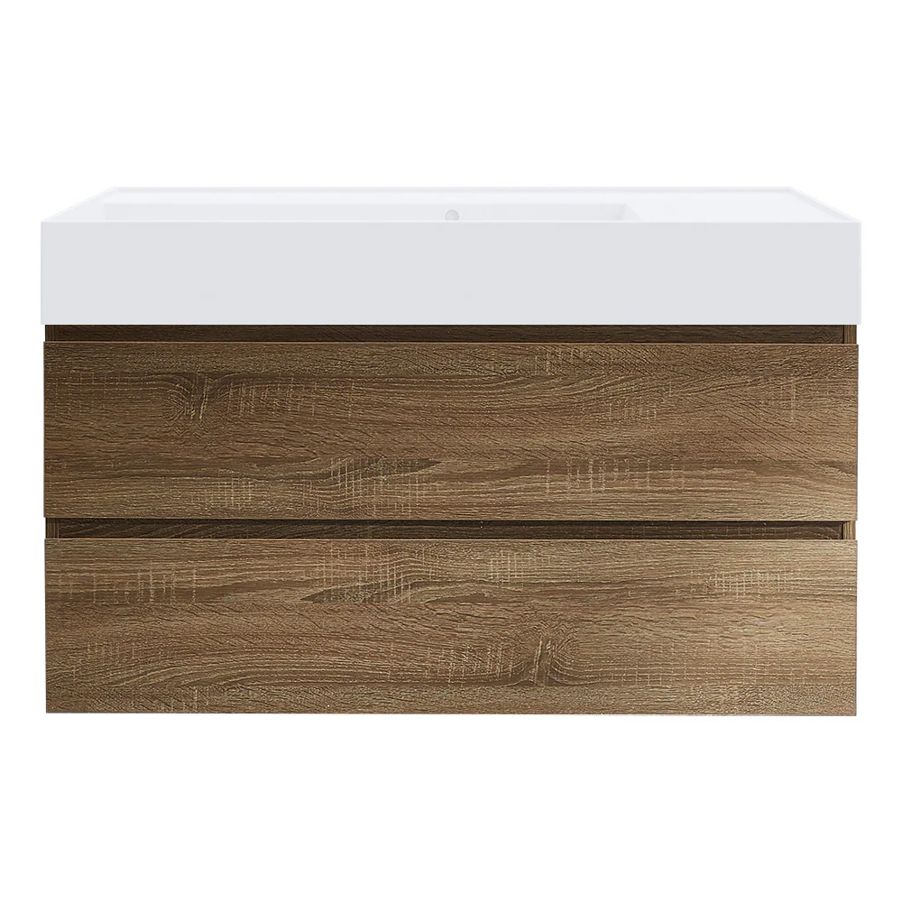 Twenty 1000 Wall Cabinet with Matt White Left Bowl Top