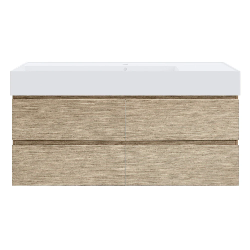 Twenty 1200 Wall Cabinet with Matt White Left Bowl Top - Image 7