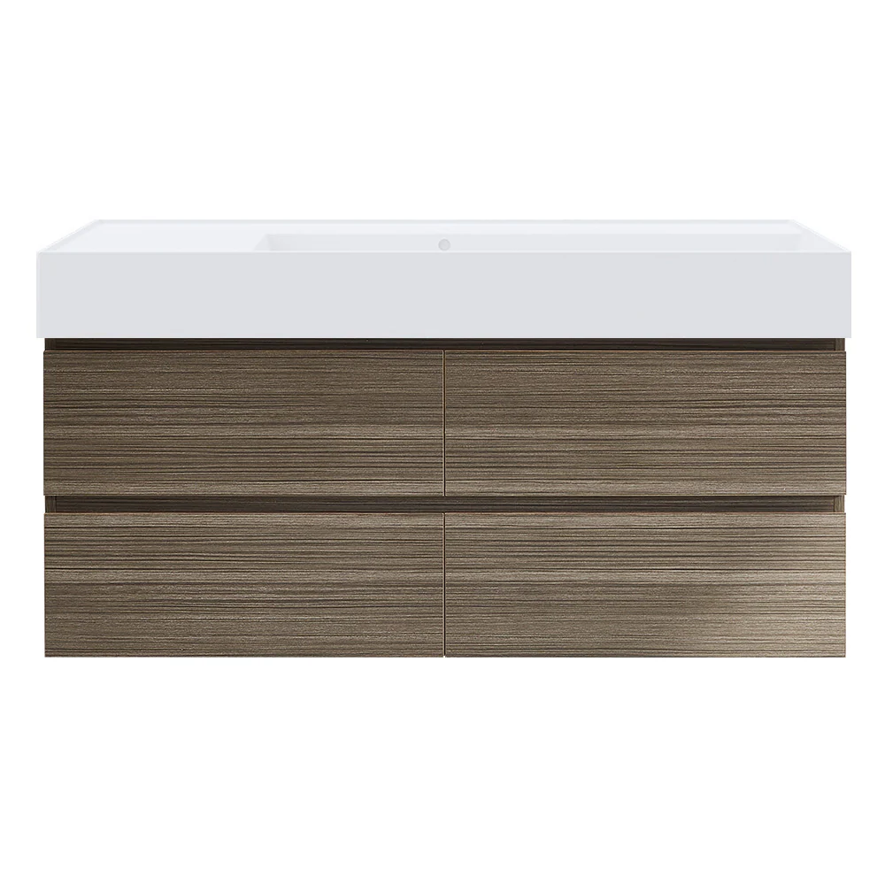 Twenty 1200 Wall Cabinet with Matt White Right Bowl Top - Image 4