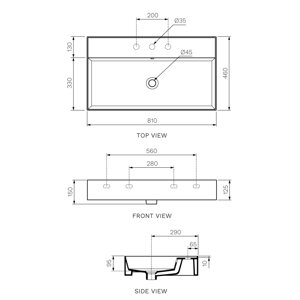 Twenty 80 Full Bowl Wall Basin - Image 5