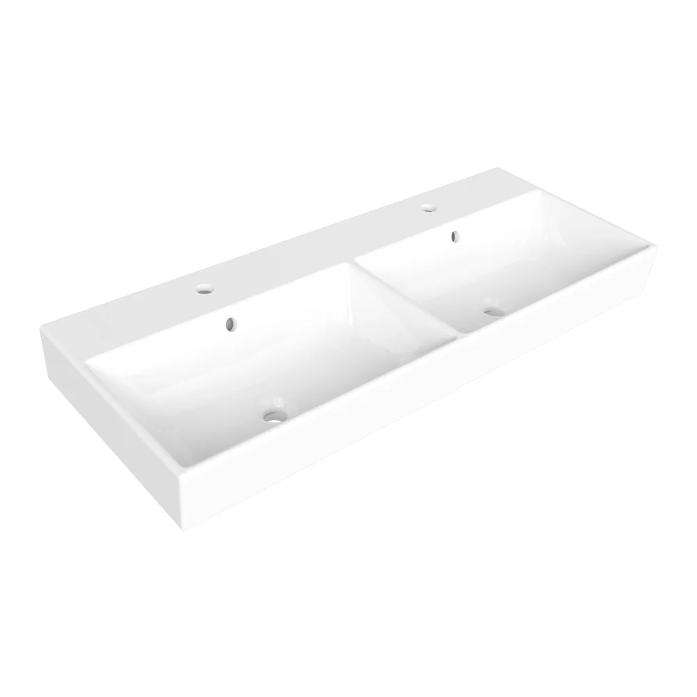 Velca 120 Back to Wall Inset Basin (Double Bowl) - Image 2