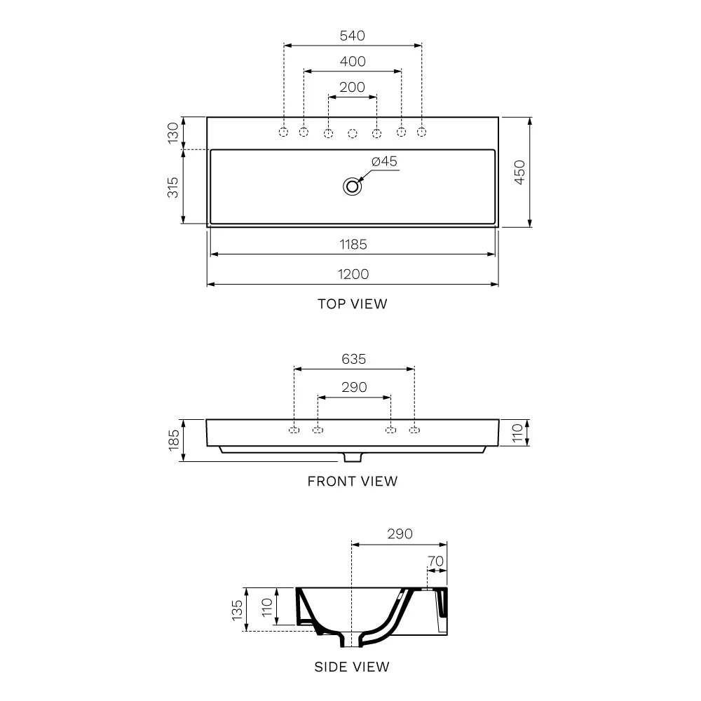 Velca 120 Wall Basin - Image 4