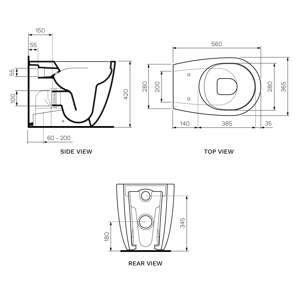 Vignoni Wall Faced Pan (including Soft Close Seat) - Image 2