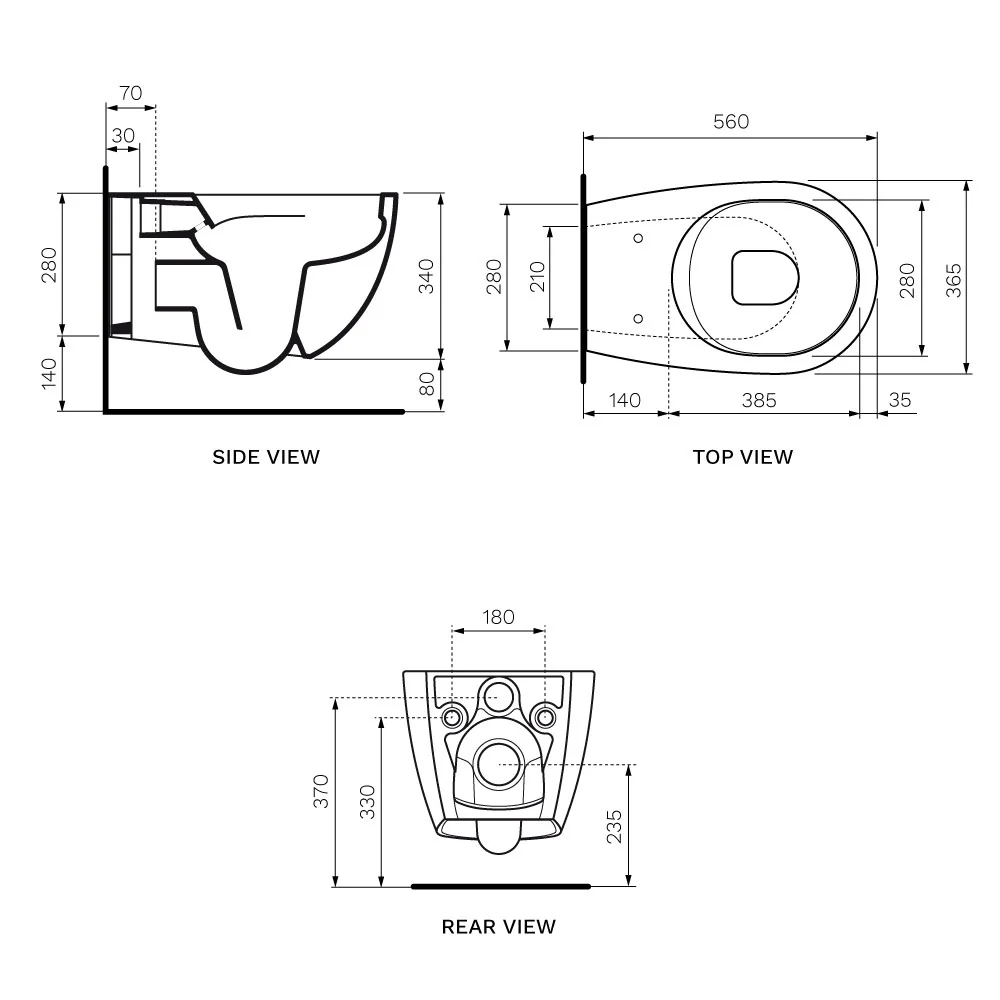 Vignoni Wall Hung Pan (including Soft Close Seat) - Image 2