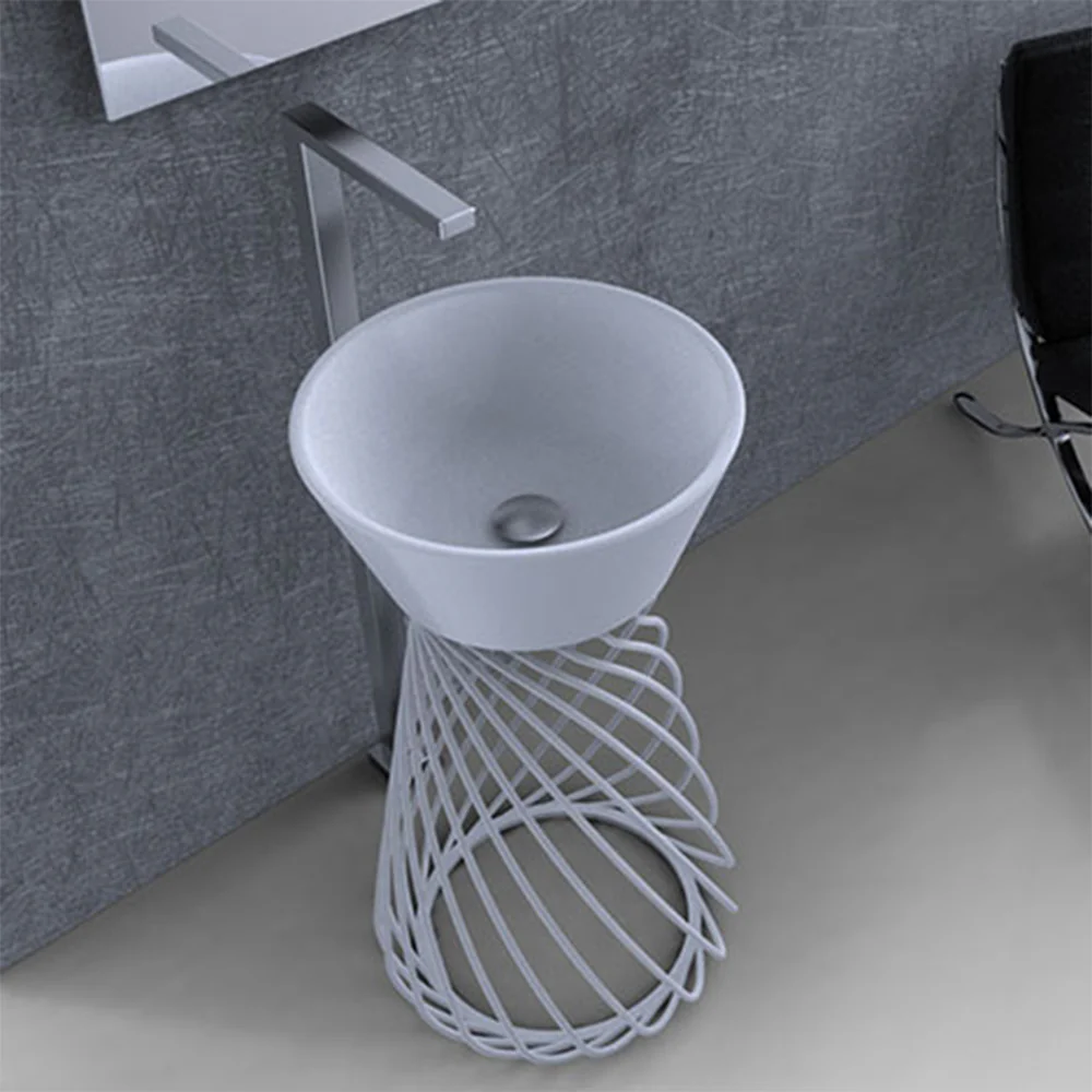 Wire Column Freestanding Basin - Image 5